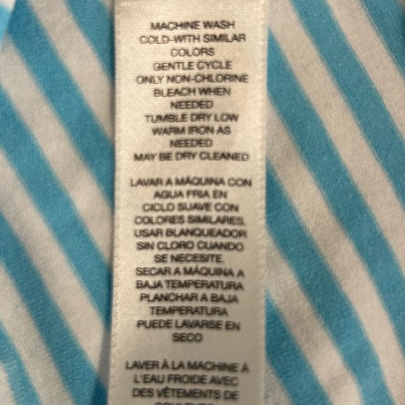 Chico’s Zenergy Pamela Aqua Striped Maxi Dress size 3 (XL/16) Athleisure - Picture 9 of 13